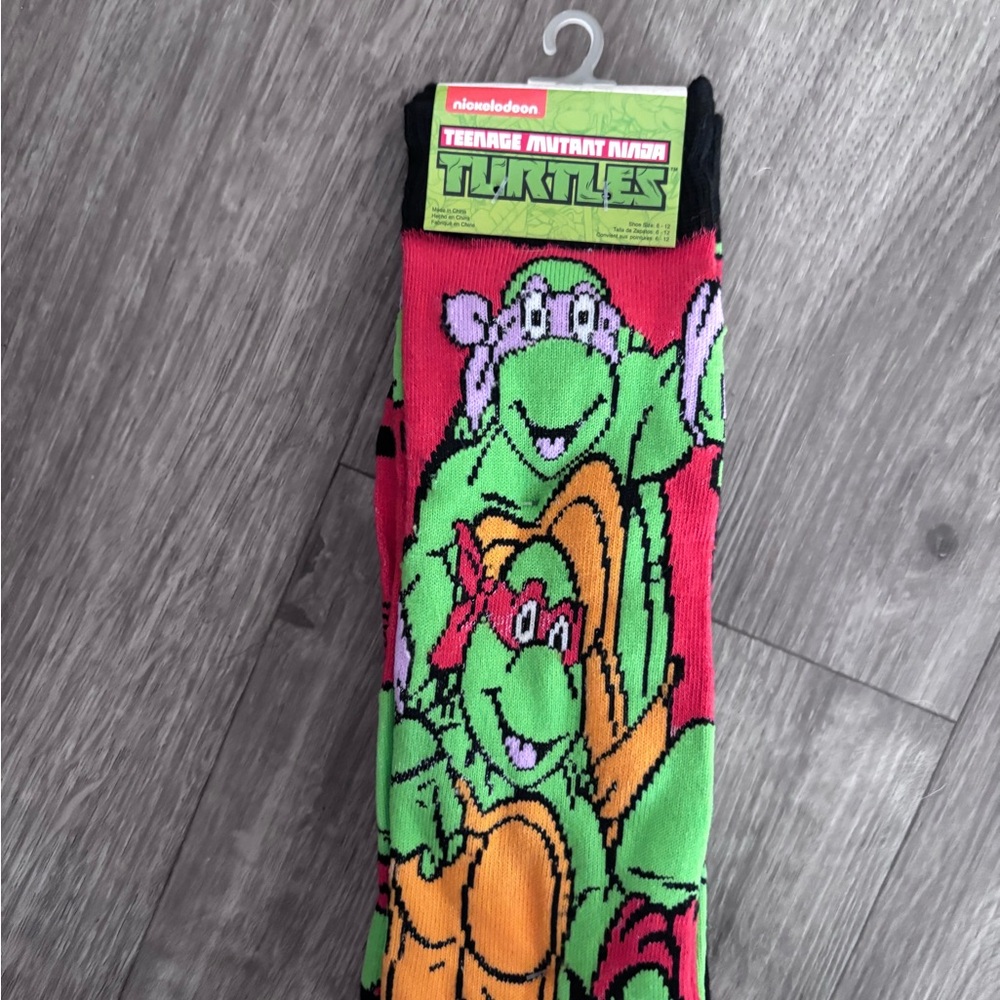 Nickelodeon Teenage Mutant Ninja Turtles Socks - Green, Pink, Orange